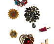 BROCHES FANTAISIE - Lot de 7 broches fan