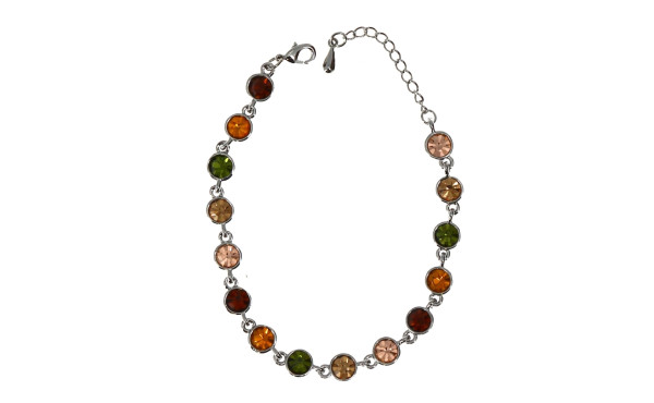 Bracelet ligne en métal couleur argenté 