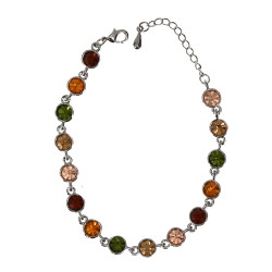 Bracelet ligne en métal couleur argenté 