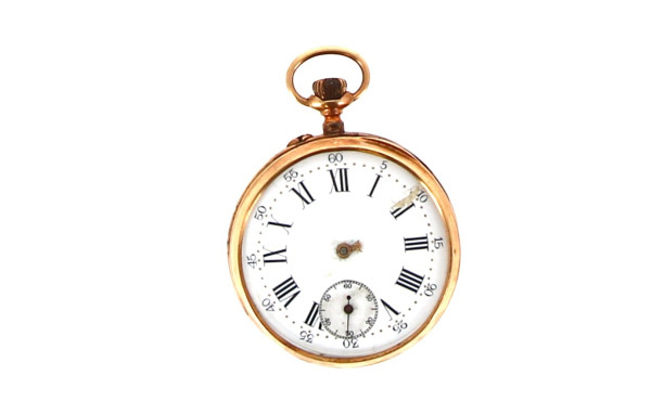 Montre de gousset en or jaune 18 carats,