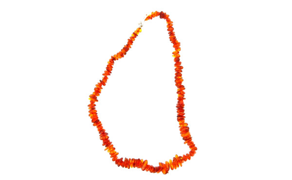 Collier en ambre, en chute, fermoir arge