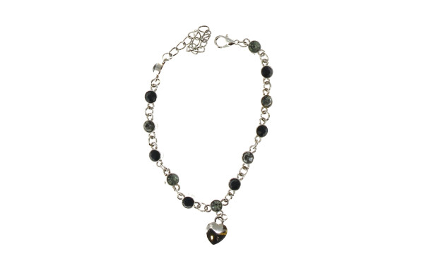 Bracelet ligne en métal couleur argenté,