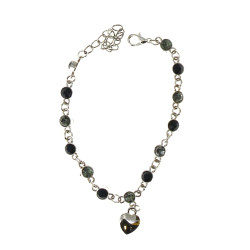 Bracelet ligne en métal couleur argenté,