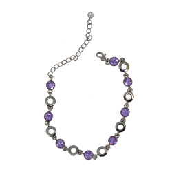 Bracelet ligne en métal couleur argenté 