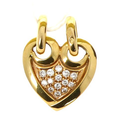 Pendentif cœur en or jaune 18 cts, poinç