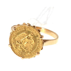 Bague en or jaune 18 carats, poinçon têt