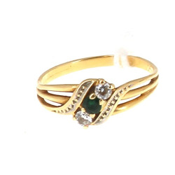 Bague jonc en or jaune 18 carats, poinço