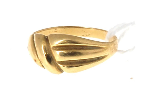 Bague jonc en or jaune 18 carats, poinço