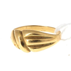 Bague jonc en or jaune 18 carats, poinço