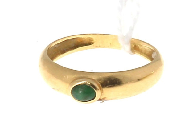 Bague jonc en or jaune 18 carats, poinço