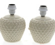 Paire de petites lampes en faïence blanc