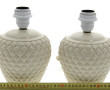 Paire de petites lampes en faïence blanc