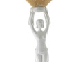 Pied de lampe en céramique blanche en fo