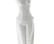 Pied de lampe en céramique blanche en fo