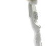 Pied de lampe en céramique blanche en fo