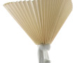 Pied de lampe en céramique blanche en fo