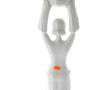 Pied de lampe en céramique blanche en fo