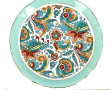 ST AMAND - 8 assiettes à gâteaux en faïe