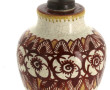 LACHENAL - Pied de lampe en faïence craq