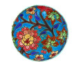 LONGWY - Plat rond en émaux à décor du C