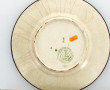 LONGWY - Plat rond en émaux à décor de f