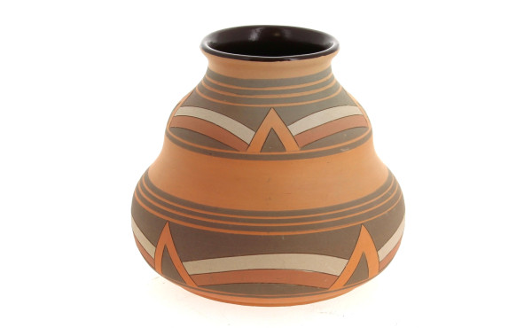 Vase en grès à décor géométrique en 3 to