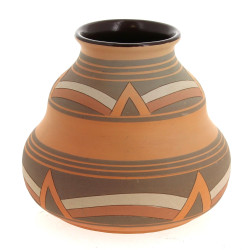 Vase en grès à décor géométrique en 3 to