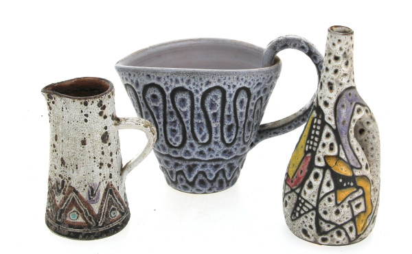 Lot de 3 céramiques des années 60 façon 