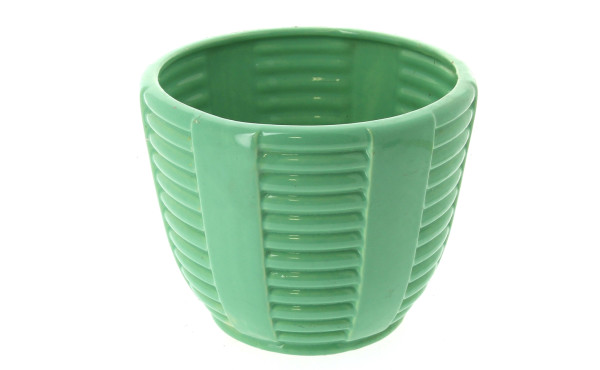 ST CLEMENT - Cache-pot en faïence vert t