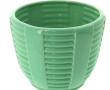 ST CLEMENT - Cache-pot en faïence vert t