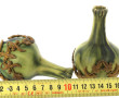 Paire de vases miniatures en grès vert e