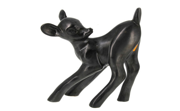 BAMBI - Grand sujet en céramique émaillé