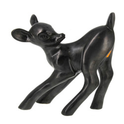 BAMBI - Grand sujet en céramique émaillé