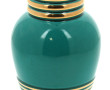 Petit vase années 50 en faïence vert éme