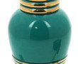 Petit vase années 50 en faïence vert éme