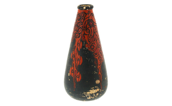 Vase ART DECO en céramique peinte de mot