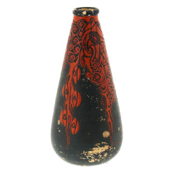 Vase ART DECO en céramique peinte de mot