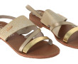 LPB - Paire de sandales plates femme dor
