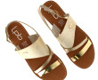 LPB - Paire de sandales plates femme dor