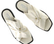 MJUS - Paire de mules plates femme blanc