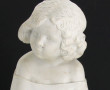 "Fillette", grand sujet en biscuit blanc