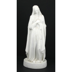 VIERGE - Statuette en biscuit de porcela