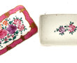 Coffret en porcelaine à décor de fleurs 