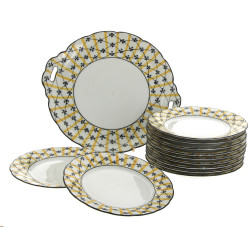 LIMOGES - Service à gâteaux en porcaline