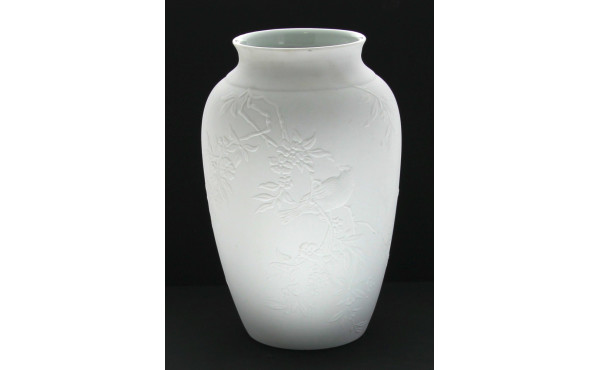 PORCELAINE DE SOLOGNE - Vase balustre en