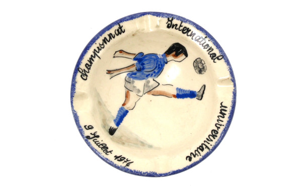 HB Quimper - Cendrier en faïence polychr