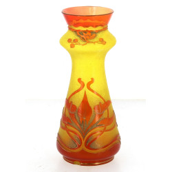 Vase ART NOUVEAU en verre multicouche ja