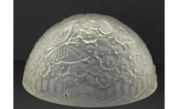 Vasque ART DECO en verre pressé moulé à 