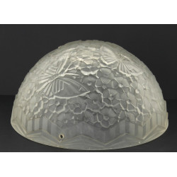 Vasque ART DECO en verre pressé moulé à 