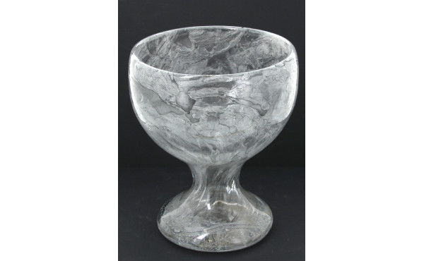 Coupe à fruits sur piédouche en verre bu